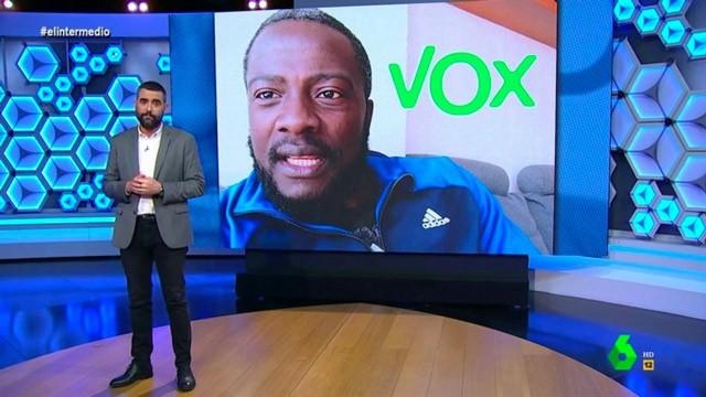 (05-04-21) La reacción de Dani Mateo al conocer la dura crítica de Bertrand Ndongo a Vox por sus palabras racistas