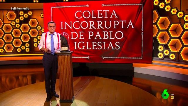 (12-05-21) Wyoming presenta en plató "la coleta incorrupta de Pablo Iglesias": "¡Admiremos la reliquia, no sabéis lo que me ha costado!"