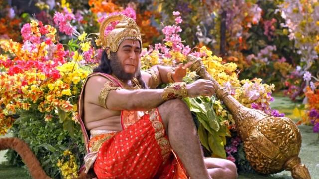 Krishna welcomes Hanuman