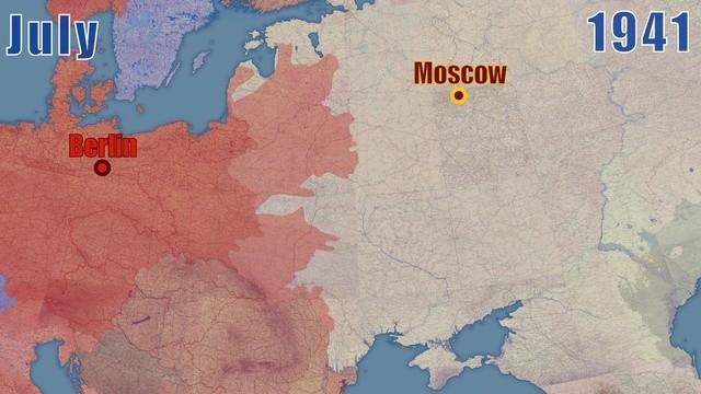 Operation Barbarossa Time-Lapse Map - Eastern Front 1941-1942