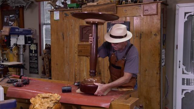 Tall Turned Table/Woodturning