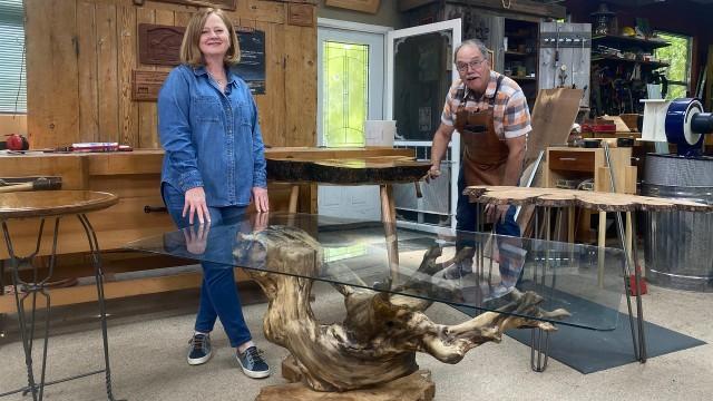 Three, Found Art Sculpted Tables