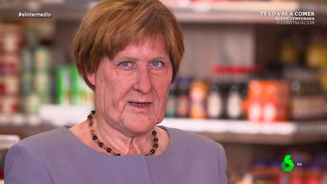 (05-10-21) La imitación de Joaquín Reyes a Angela Merkel, la "canciller de Europa": "He manejado a vuestros presidentes como muñecos"