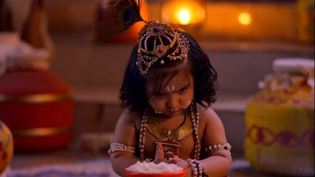 Krishna Enjoys Butter