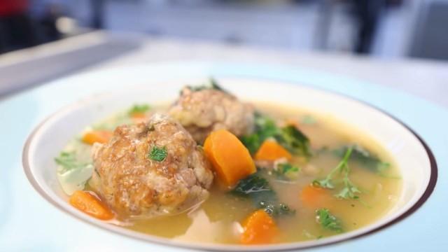 Italian wedding soup | chicken meatballs & homemade stock