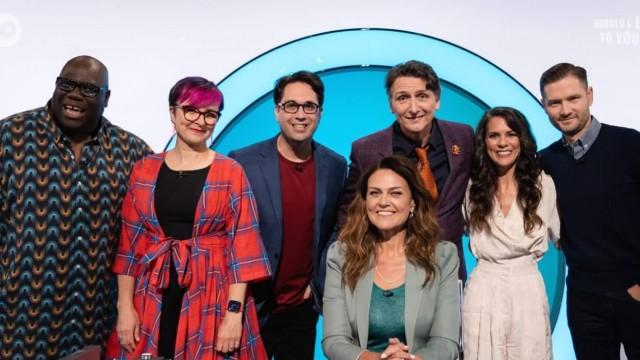Charlie Pickering, Michala Banas, Cal Wilson and Carl Cox