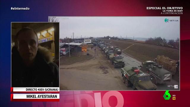 (01-03-22) Mikel Ayestaran, refugiado en una estación de tren ante un posible ataque a Kiev