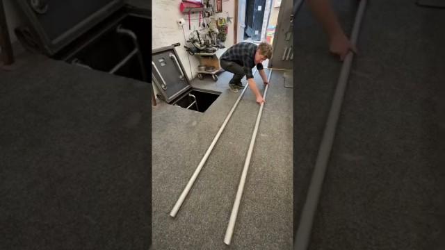 Making the Stainless Steel Tunnel ladder.