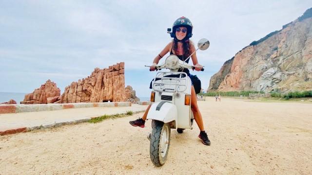 prima volta su una Vespa