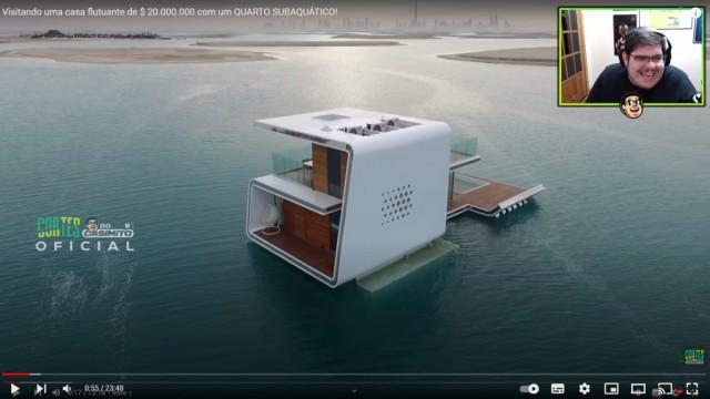 CASA FLUTUANTE COM QUARTO SUBAQUÁTICO DE 20 MILHÕES 