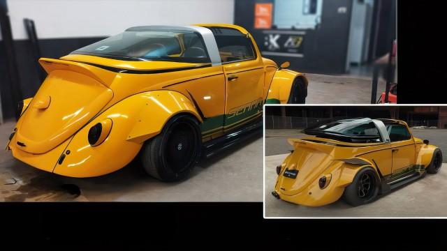 Colei os Adesivos no Fusca 