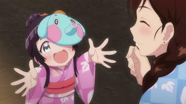 花火に照らされて綺麗です