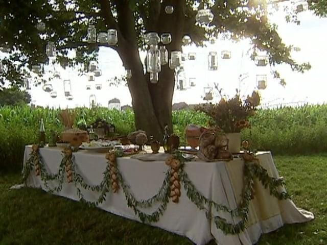 Wedding Food: Tuscan Buffet; Parmesan Wheel; Dessert Buffet