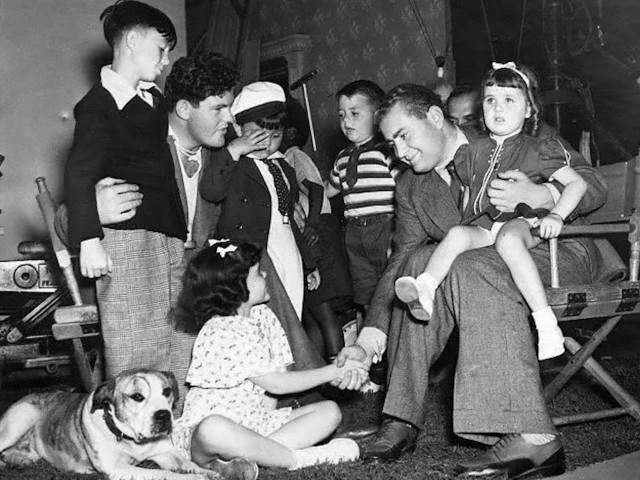 Vittorio Mussolini with "Our Gang" in Hollywood