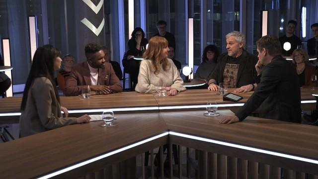 Patrick Huard, Manon Massé et Rose-Aimée Automne T. Morin