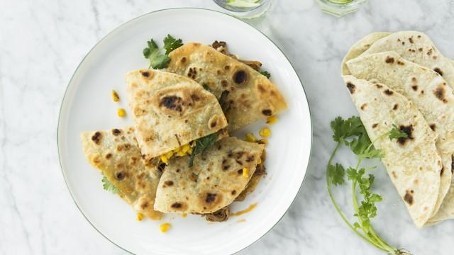 Tortillas maison / Braisé porc / Quesedillas