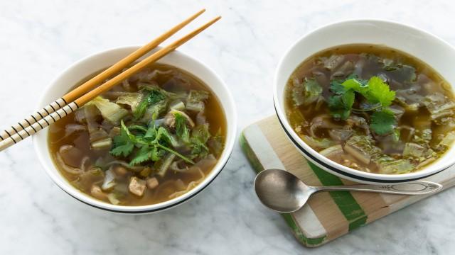 Soupe aux nouilles konjac et au poulet / Macaroni à la viande tex-mex