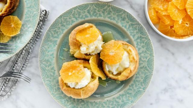 Dutch baby / Limonade coconut lime menthe / Tranches d'agrumes séchées