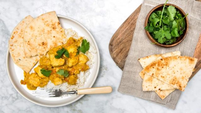 Poulet à l'indienne / Soupe au cari et patates douces