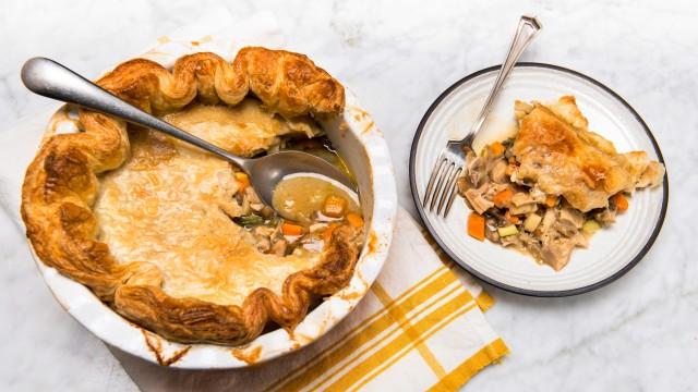 Pot pie au poulet et aux patates douces