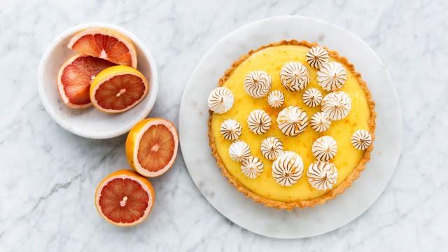 Tarte au pamplemousse rose / Pâte à tarte semi-feuilletée