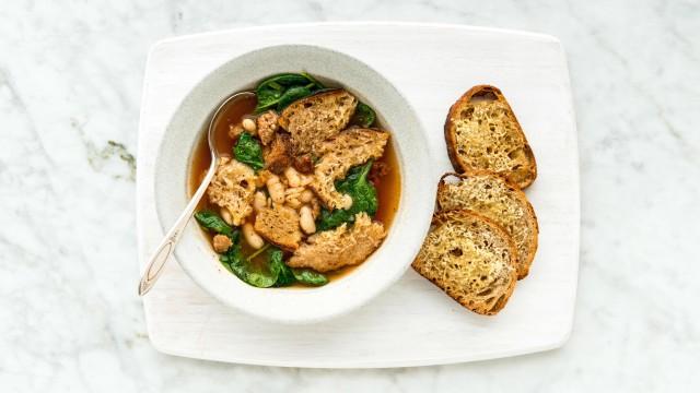Soupe repas italienne / Soupe repas nouilles et tofu