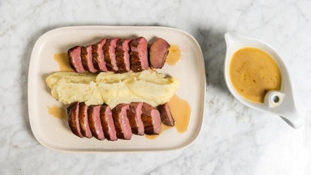 Canard rôti / Crème caramel