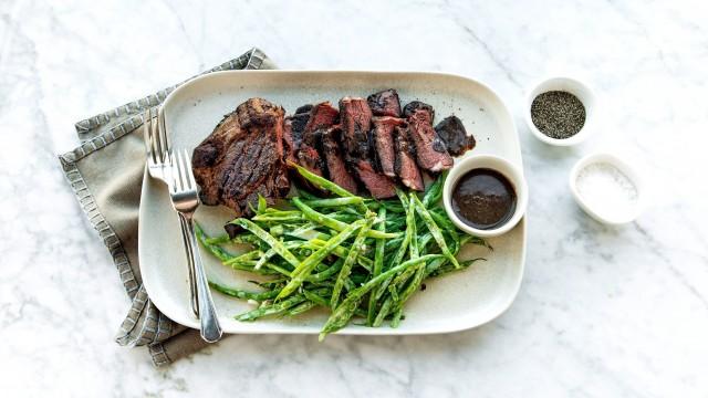 Palette boeuf cuisson sous vide / Remoulade haricots verts