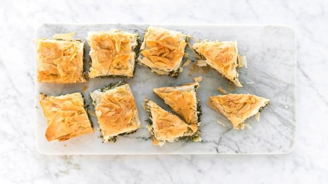 Spanakopita croustillant / Soupe aux tortellinis