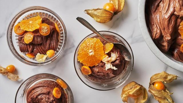 Barre de chocolat frites / Mousse au chocolat