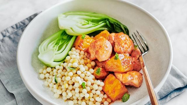 Poulet à l’ananas rôti / Couscous israélien