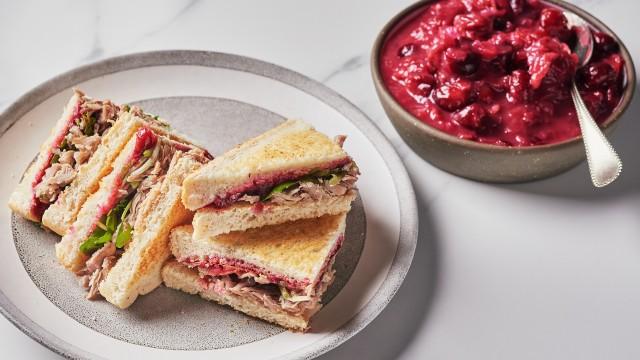 Sandwichs à la dinde / Barres au citron vert et aux canneberges