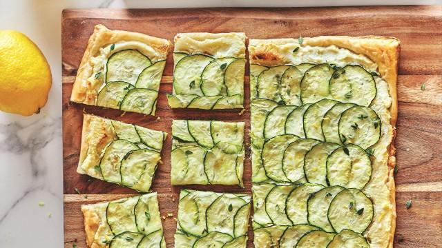 Pâte feuilletée / Tarte fine à la courgette