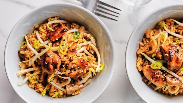 Riz frit au poulet et tacos au chorizo