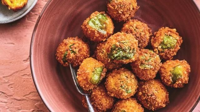 Arancini au safran et au basilic