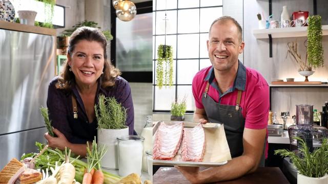 Côtes levées / Gratin sans fromage de panais et pommes de terre rattes