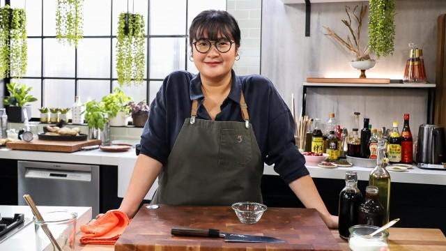 Sauté Bok Choy / Sauté de porc et haricots frits sichuanais / Pouding au lait et gingembre