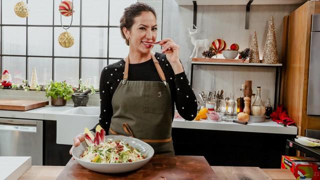 Parmentier végétalien / Salade d'endives, fenouil et oranges