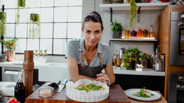 Gaspacho de melon d'eau fraises / Quiche aux légumes sans croûte