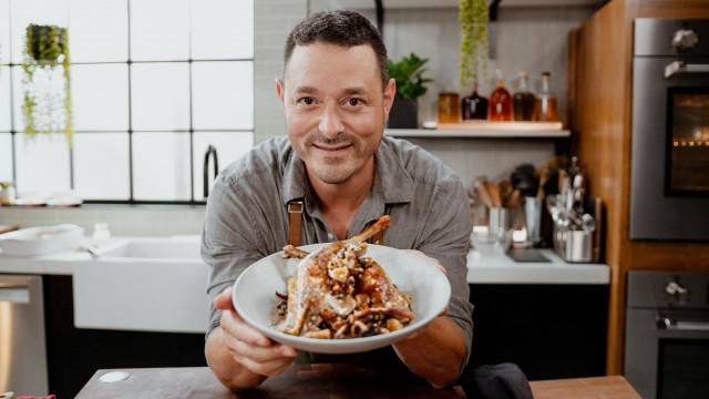 Cuisses pintade confites / Ragoût de champignons