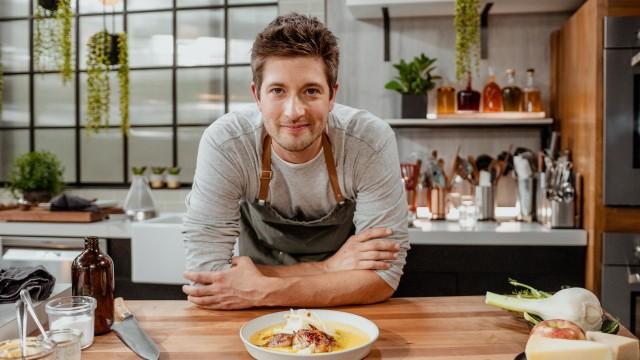 Crème de courge / Cailles laquées au jus de pomme