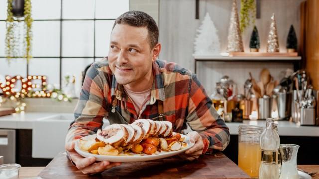 Rôti de dindon aux canneberges / Légumes d'hiver rôtis
