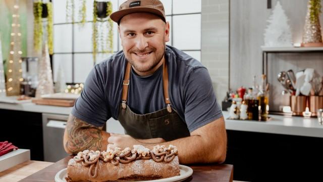 Bûche stracciatella