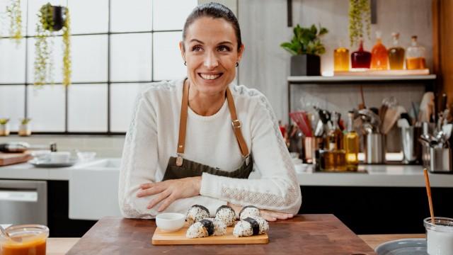 Onigris végétariens / Riz au lait et ganache au caramel