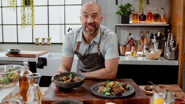 Falafels aux champignons / Salade d'aneth et de menthe