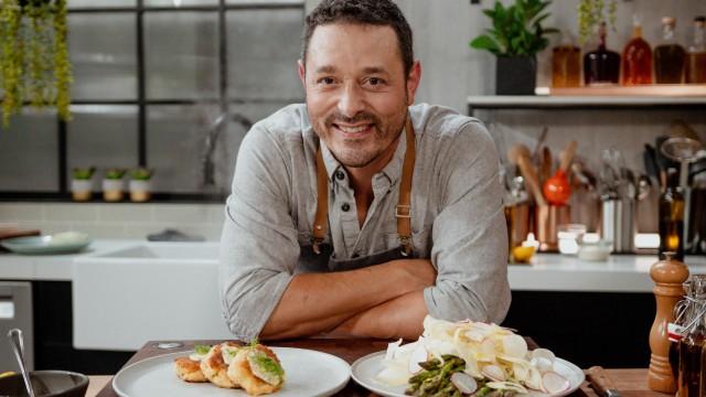 Galets crevettes nordiques aïoli / Salade asperges grillées, radis fenouil