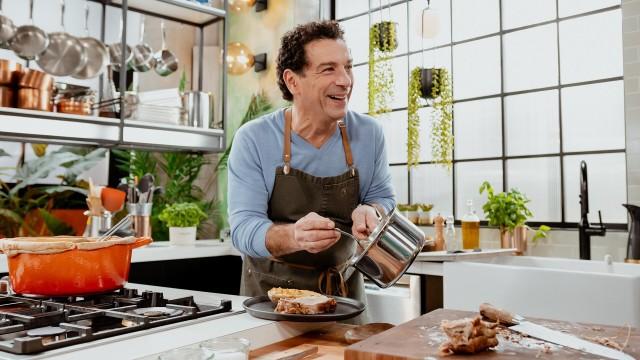 Rôti porc casserole lutée / Patates facies bacon et fromage