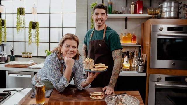 Pains plats / Rillettes de saumon et câpres