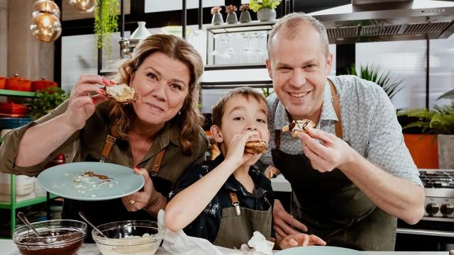 Crémeux au chocolat / Biscuits aux morceaux de chocolat