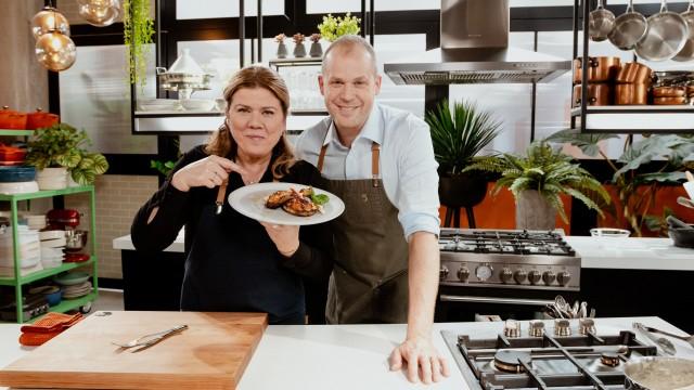 Crème de courgettes et crabe / Champignons portobello farcis au crabe